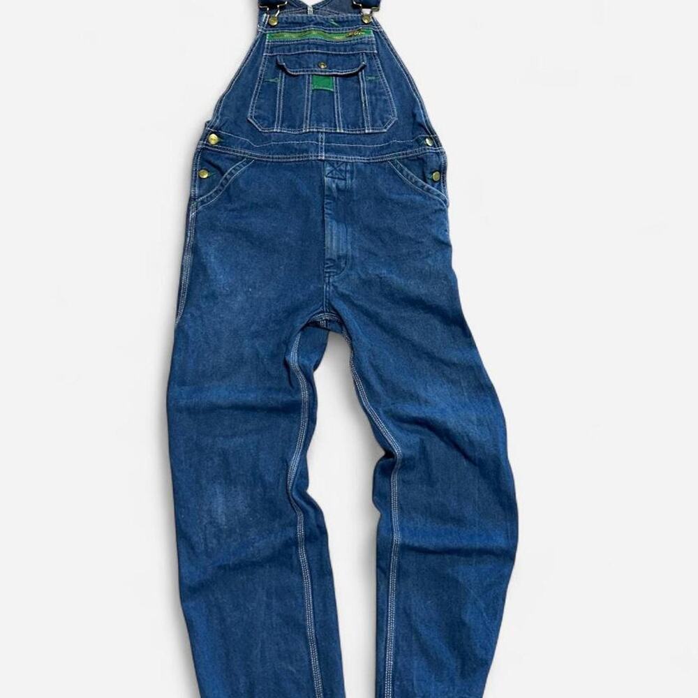 32 x 32 vintage 90s Liberty dark wash blue denim overalls w hammer loop